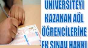 Açık öğretim lisesi ve mesleki açık öğretim lisesi öğrencilerine ek sınav hakkı verildi.